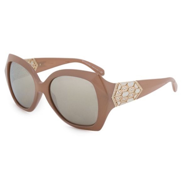 Bvlgari Dark Beige Diamond Sunglasses - Picture 2 of 5